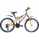 Велосипед Pioneer Extreme 24"/15" gray/orange/white